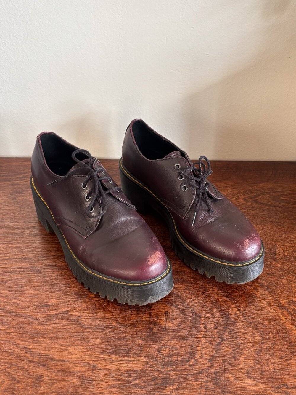 Dr. Martens Burgundy Chunky Oxford